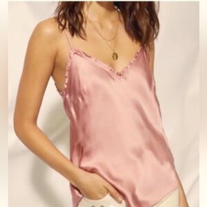 Aritzia Cupro Ruffle Camisole